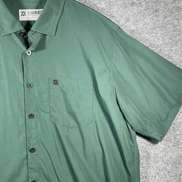 Dixxon Performance Bamboo Series Button Up Shirt Men's 3X Green Casual - Picture 4 of 12